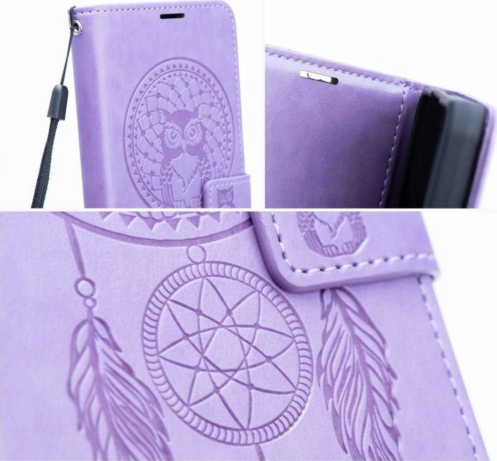 Oem MEZZO Book dėklas skirtas Xiaomi Redmi Note 14 PRO 5G / 14 PRO PLUS 5G dreamcatcher violetinės spalvos