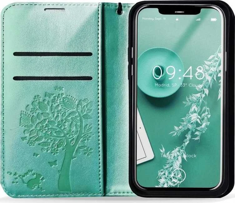 Telefono dėklas Oem MEZZO Book skirtas Samsung A34 5G, žalios spalvos