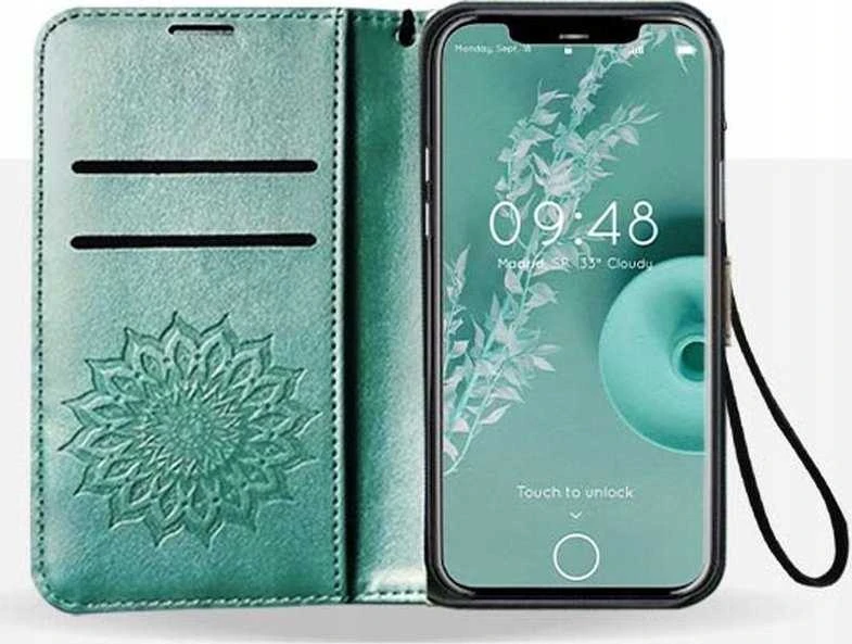 Telefono dėklas Oem Kabura MEZZO Book skirtas Iphone 11, žalios spalvos