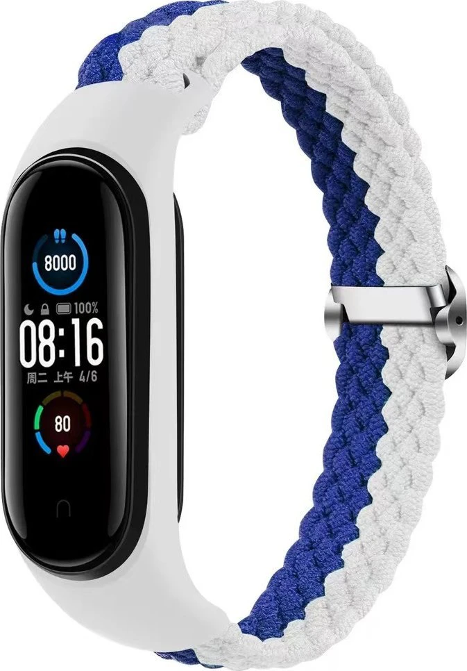 Telcon BRAIDED BAND SMART BAND M3/M4/M5/M6 Baltas-Mėlynas