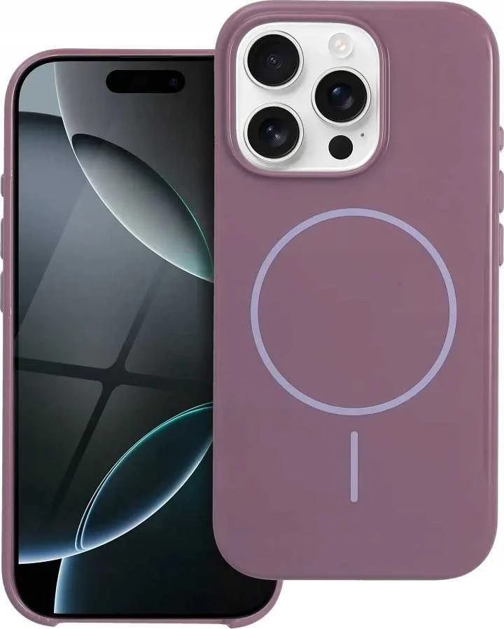OEM dėklas, skirtas „iPhone 16 PLUS Premium Glossy Mag Cover“, suderinamas su „MagSafe“ ir violetiniu kameros valdymo mygtuku.