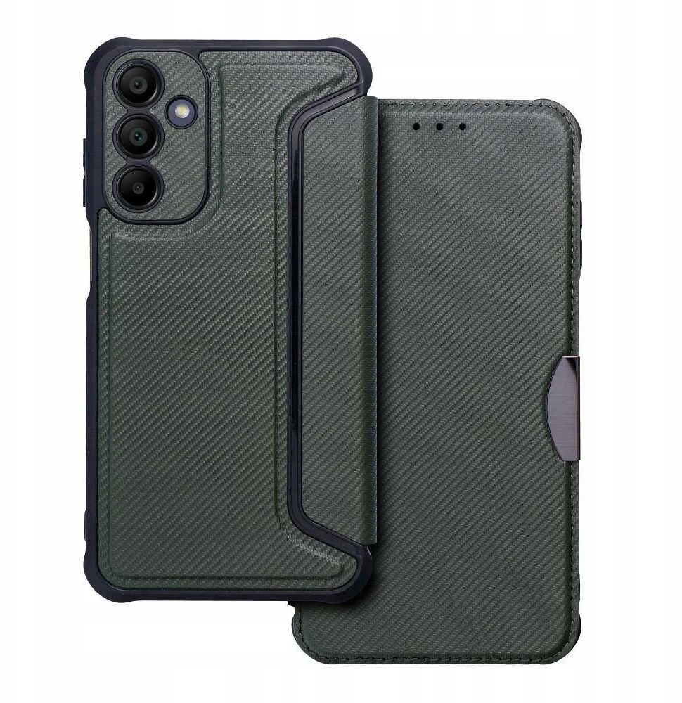 Dėklas Oem RAZOR Book skirtas Samsung Galaxy A16 5G dark žalios spalvos