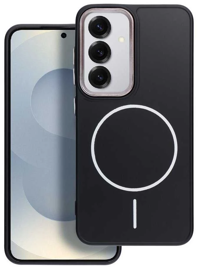 Oem FRAME MAG COVER dėklas suderinamas su MagSafe skirtas Samsung Galaxy S25 Ultra juodos spalvos