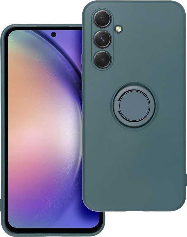 Oem SILICONE RING dėklas skirtas Samsung Galaxy A54 5G žalios spalvos
