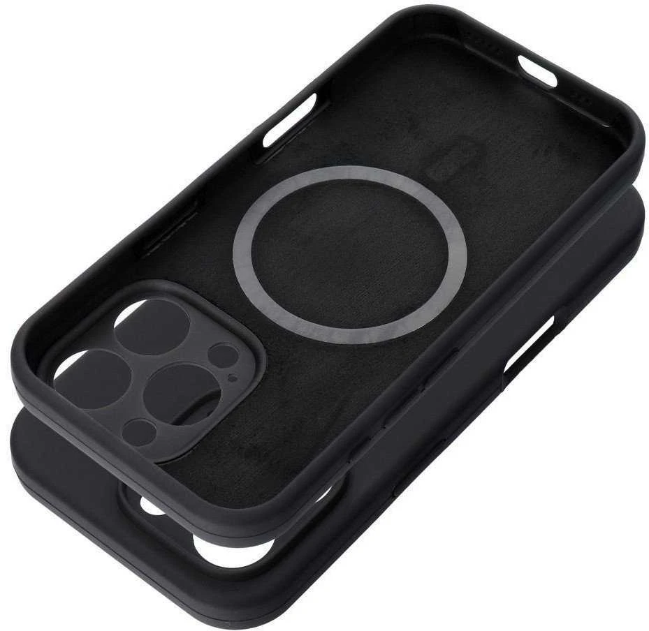 Dėklas Oem Case for iPhone 15 Silicone 2mm (camera protection) compatible with MagSafe juodas