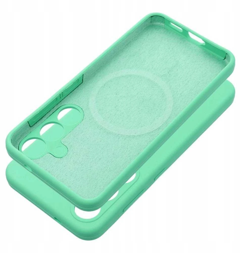Oem Silikoninis dėklas 2mm skirtas Samsung Galaxy S25 Plus suderinamas su MagSafe mint