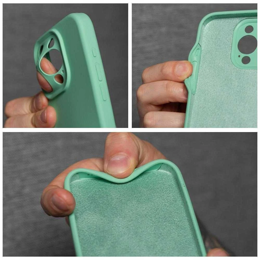 OEM dėklas, skirtas iPhone 16 PRO MAX silikoniniam 2 mm dėklui (apsaugai nuo kameros), mėtinis