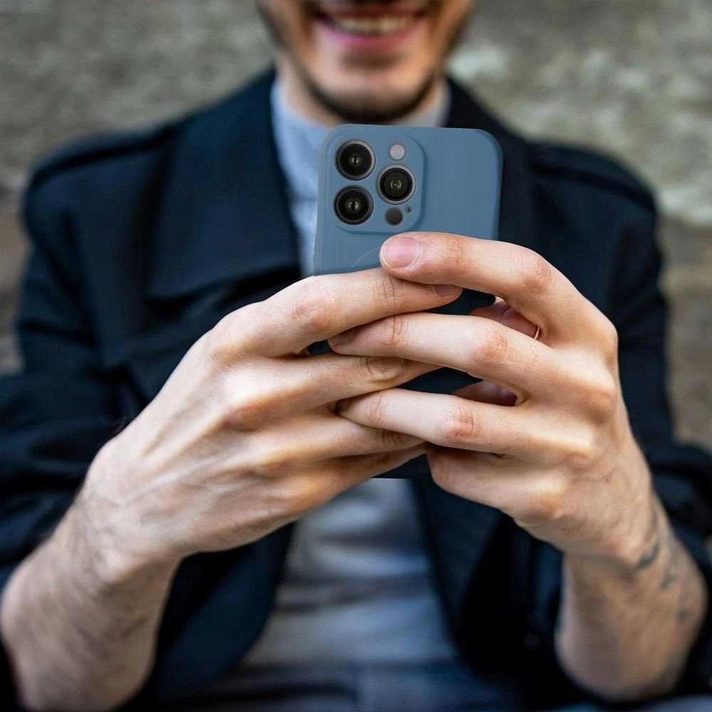 Oem SILICONE MAG COVER dėklas suderinamas su MagSafe skirtas Samsung Galaxy A16 mėlynos spalvos