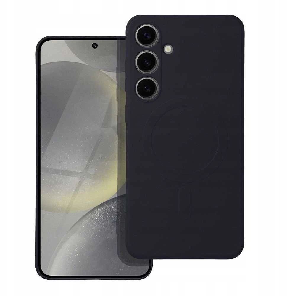 Oem SILICONE MAG COVER dėklas suderinamas su MagSafe skirtas Samsung Galaxy S25 juodos spalvos