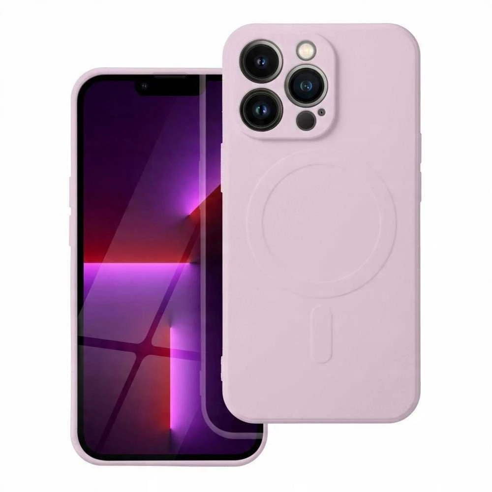 Oem SILICONE MAG COVER dėklas suderinamas su MagSafe skirtas Samsung Galaxy S25 rožinės spalvos