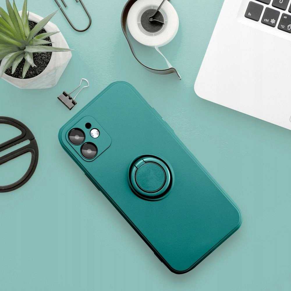 Oem SILICONE RING dėklas skirtas Samsung Galaxy A36 5G žalios spalvos