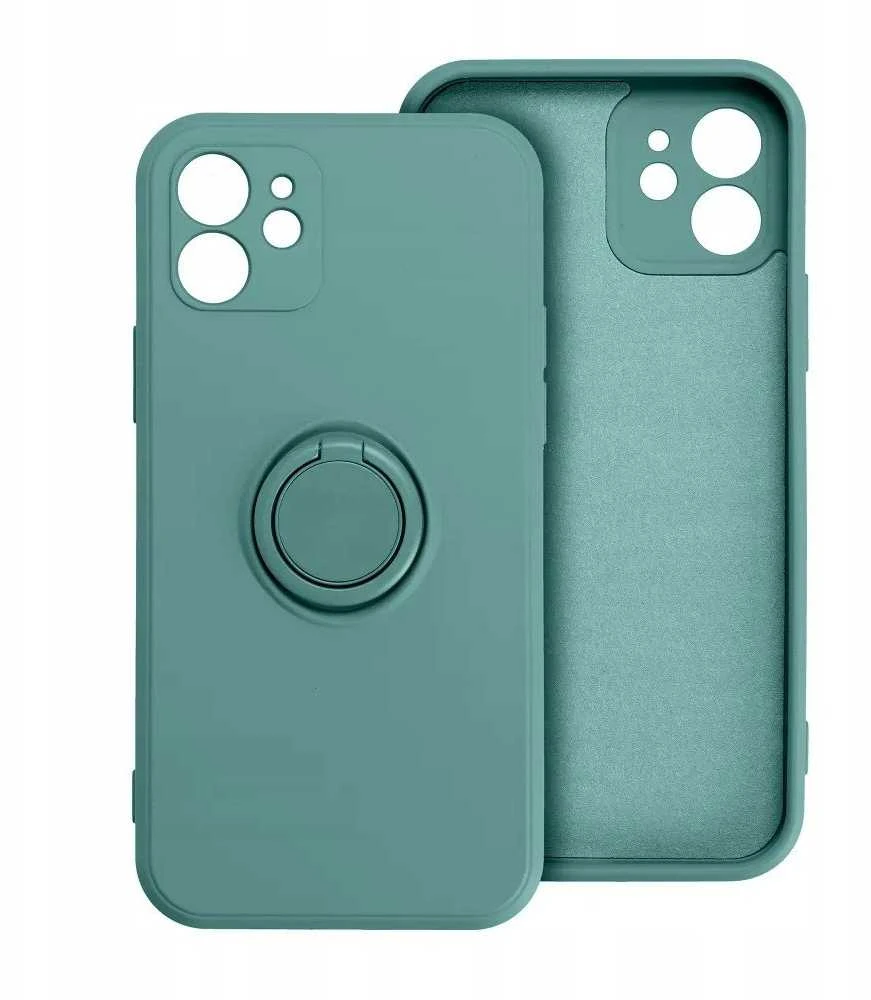 Oem SILICONE RING dėklas skirtas Xiaomi Redmi Note 14 Pro 4G žalios spalvos