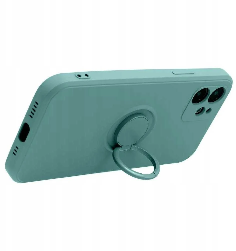 Oem SILICONE RING dėklas skirtas Xiaomi Redmi Note 14 Pro 4G žalios spalvos