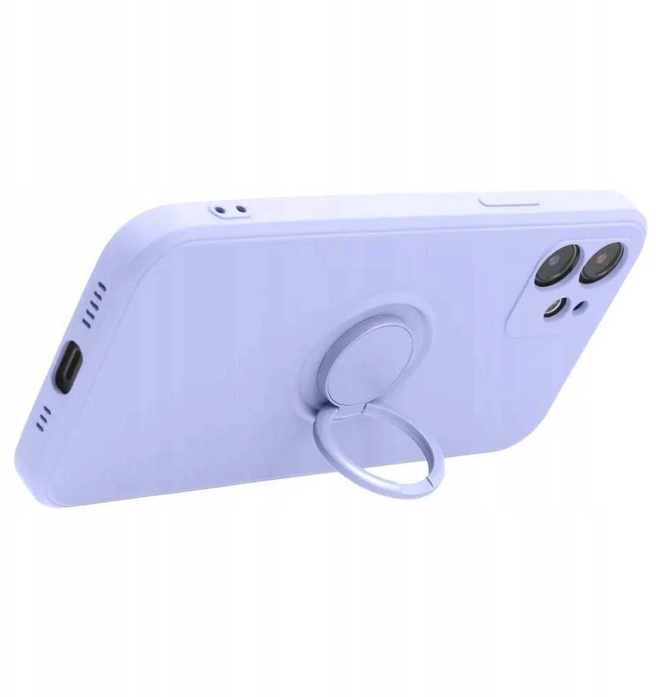 Oem SILICONE RING dėklas skirtas Xiaomi Redmi Note 14 Pro 4G violetinės spalvos
