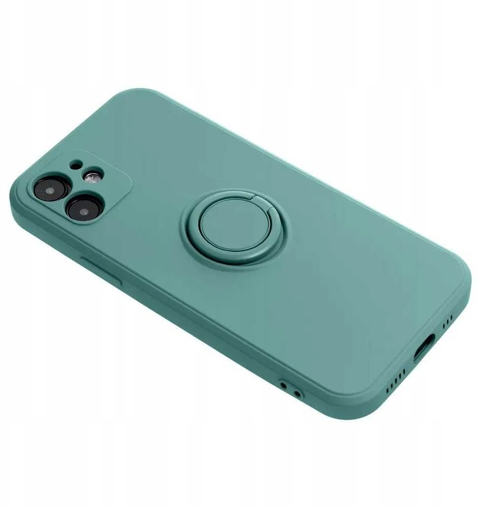 Oem SILICONE RING dėklas skirtas Xiaomi Redmi Note 14 Pro 4G žalios spalvos