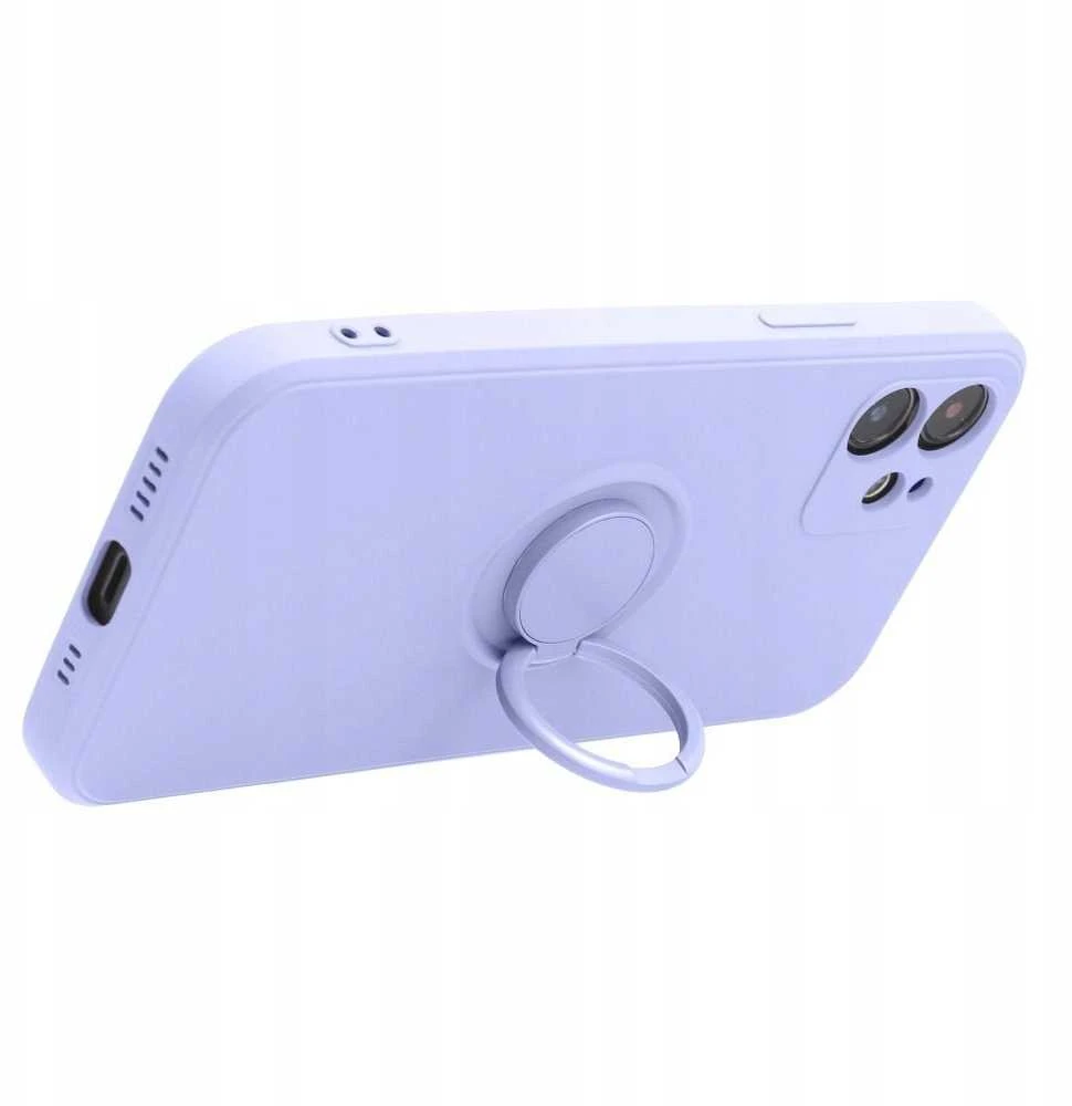 Oem SILICONE RING dėklas skirtas Xiaomi Redmi Note 14 Pro 5G violetinės spalvos