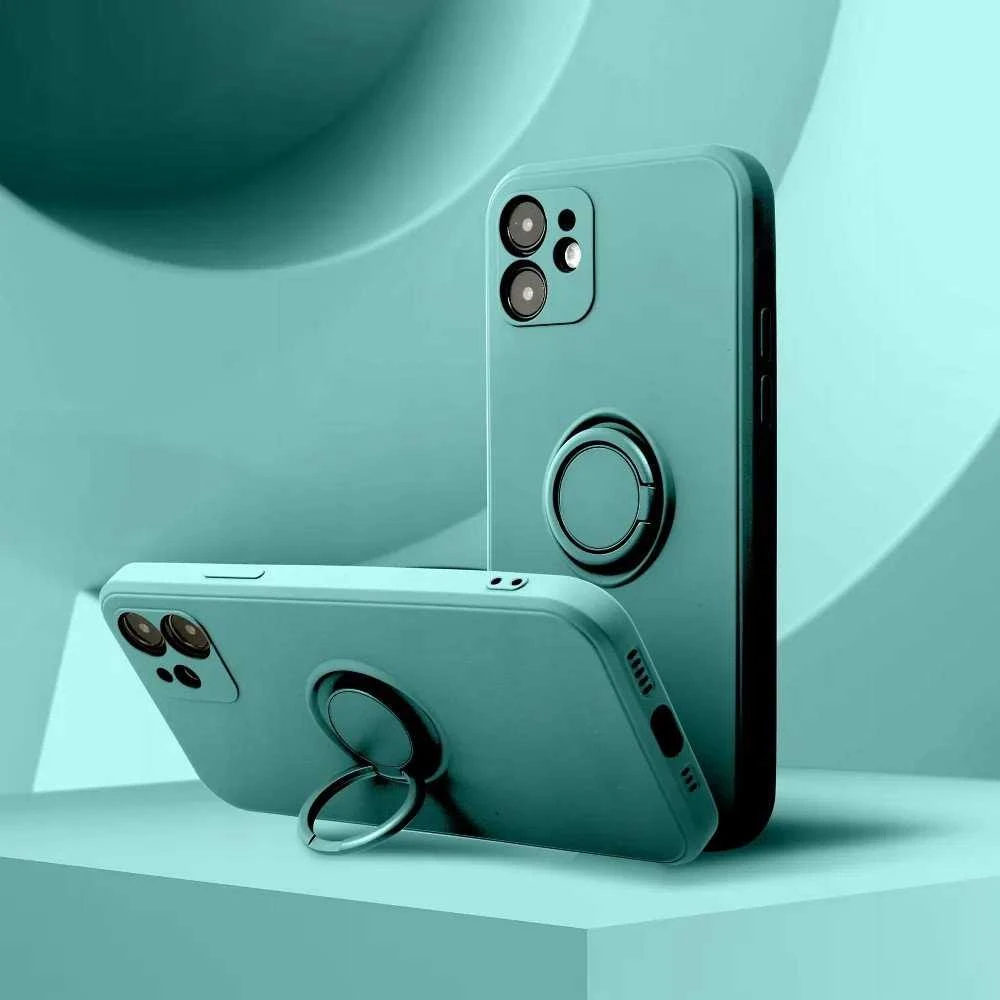 Oem SILICONE RING dėklas skirtas Xiaomi Redmi Note 14 Pro 4G žalios spalvos