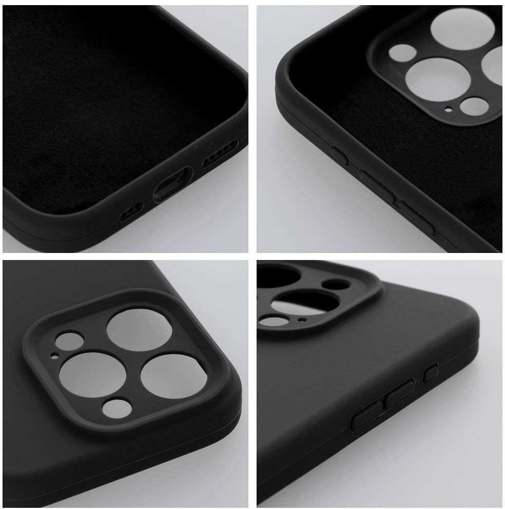 Dėklas Oem Case for iPhone 16e (SE 4 2025) / 17e Silicone 2mm (camera protection) juodas