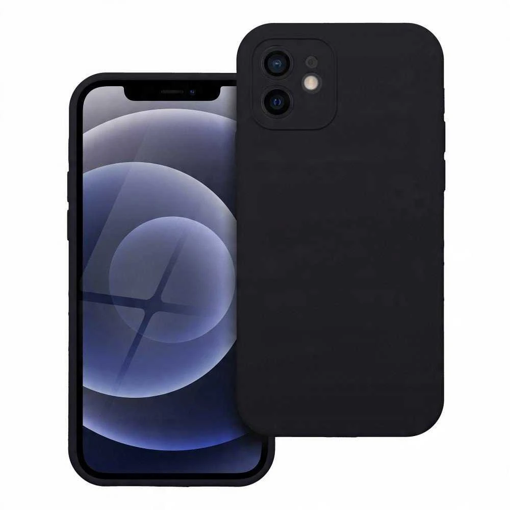 OEM dėklas, skirtas iPhone 12 silikoniniam 2 mm dėklui (apsaugai nuo kameros), juodas