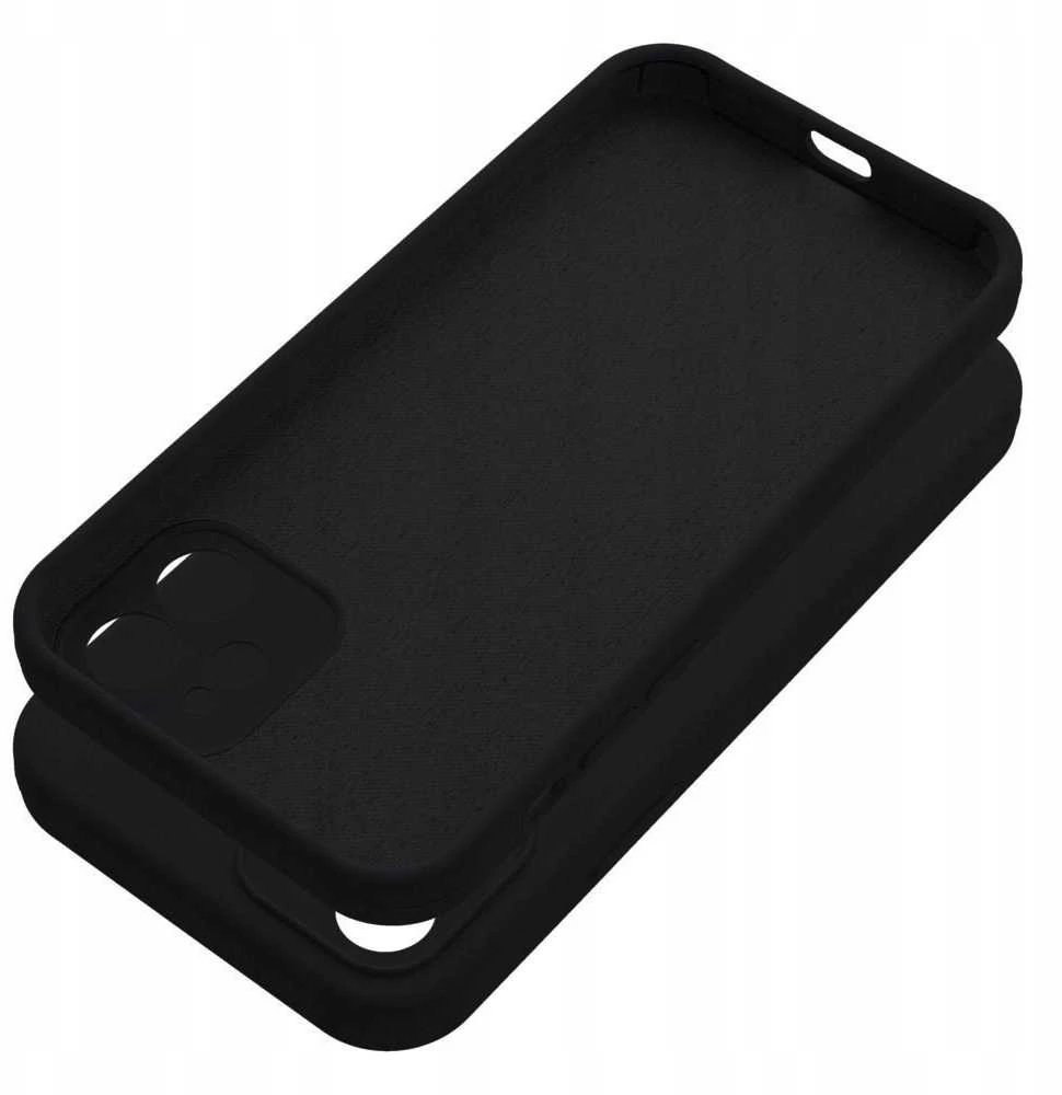 OEM dėklas, skirtas iPhone 12 silikoniniam 2 mm dėklui (apsaugai nuo kameros), juodas