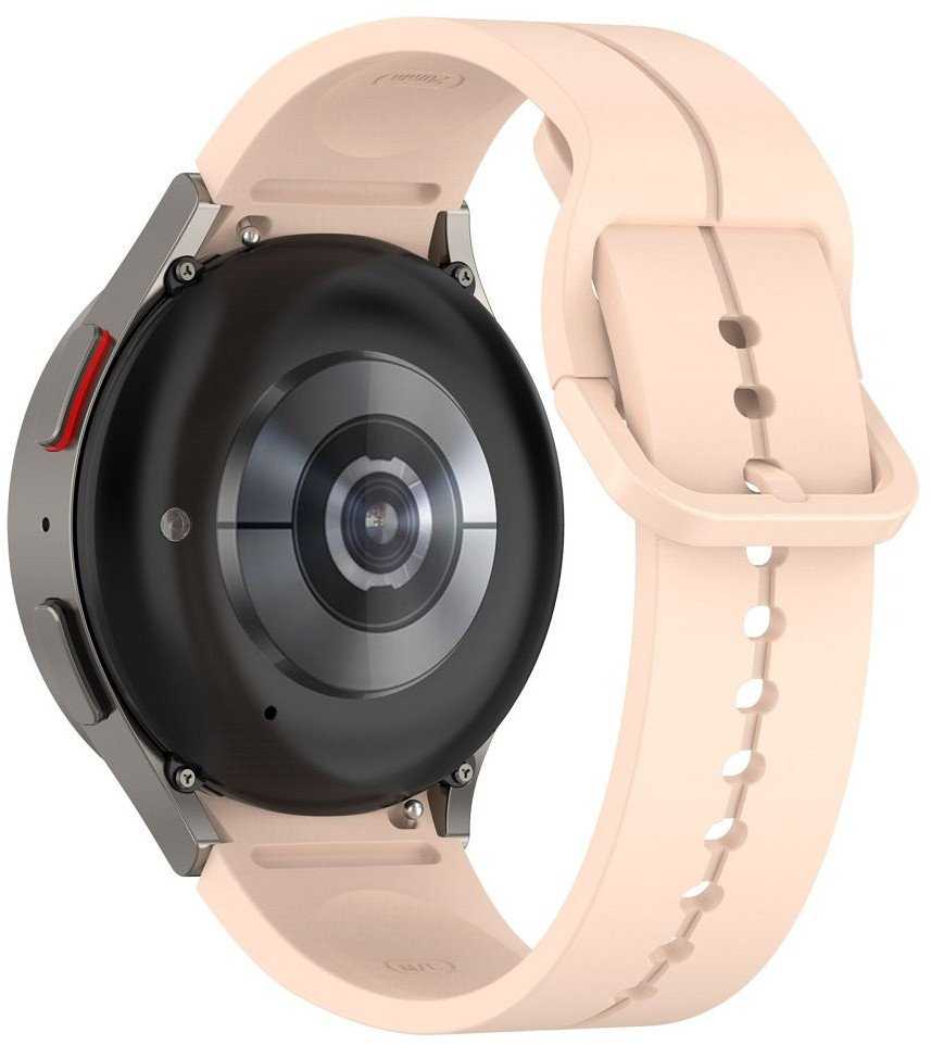 Oem Silicone apyrankė for SAMSUNG Watch 4 / 5 pink (10)