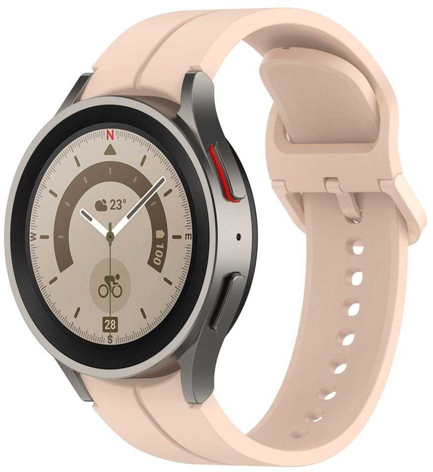 Oem Silicone apyrankė for SAMSUNG Watch 4 / 5 pink (10)