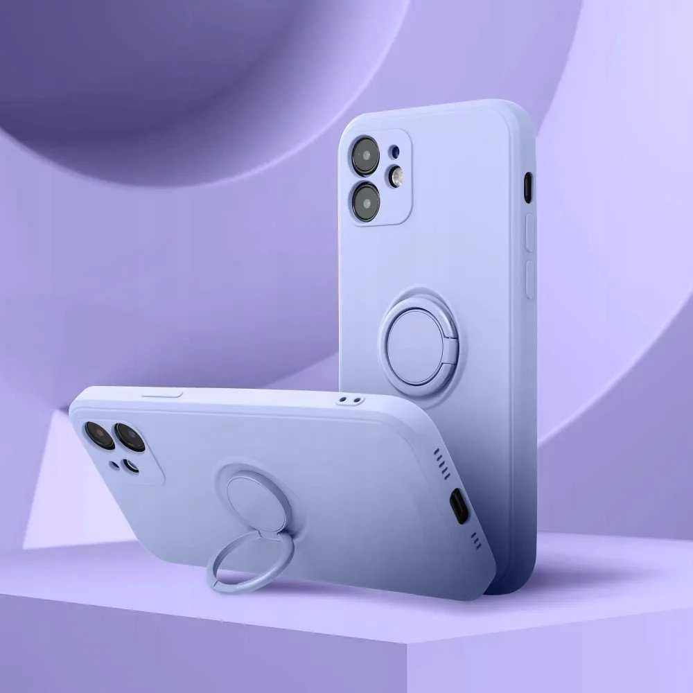Oem SILICONE RING dėklas skirtas Samsung Galaxy S25 Edge violetinės spalvos