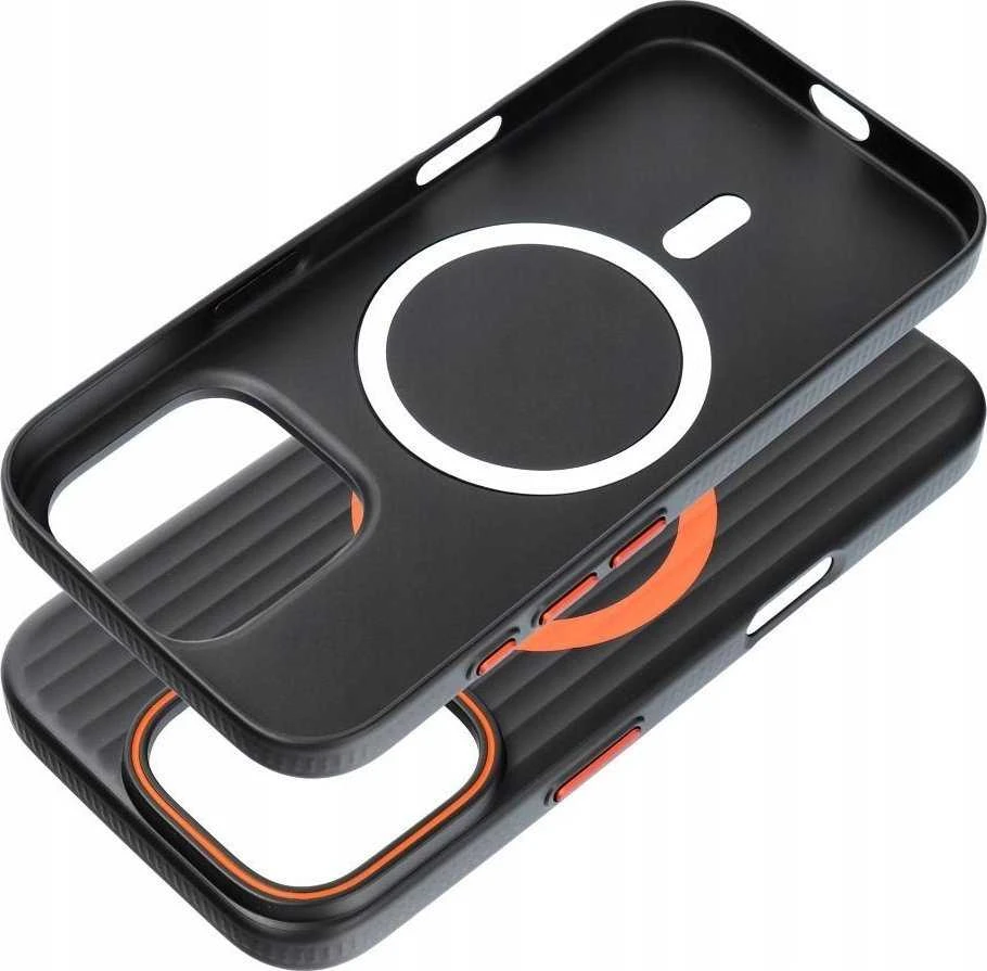 Oem Originalus „iPhone 16 PLUS“ dėklas, suderinamas su „MagSafe“ titano juodais dėklais.