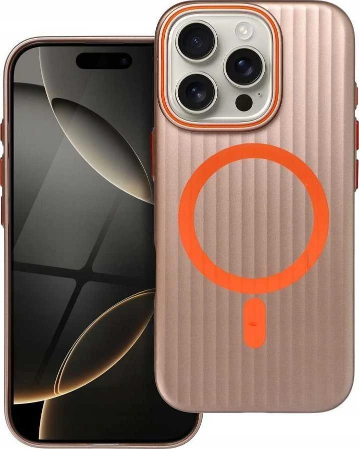 Oem Originalus „iPhone 13 PRO MAX“ dėklas, suderinamas su „MagSafe“ titano spalvos dykumos spalvos dėklu.