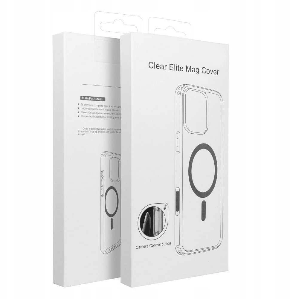 Oem Originalus „iPhone 16 Clear Mag Cover Elite“ dėklas (STR / NEGELTONAS / SU KAMEROS VALDYMO MYGTUKU), suderinamas su skaidriu „MagSafe“