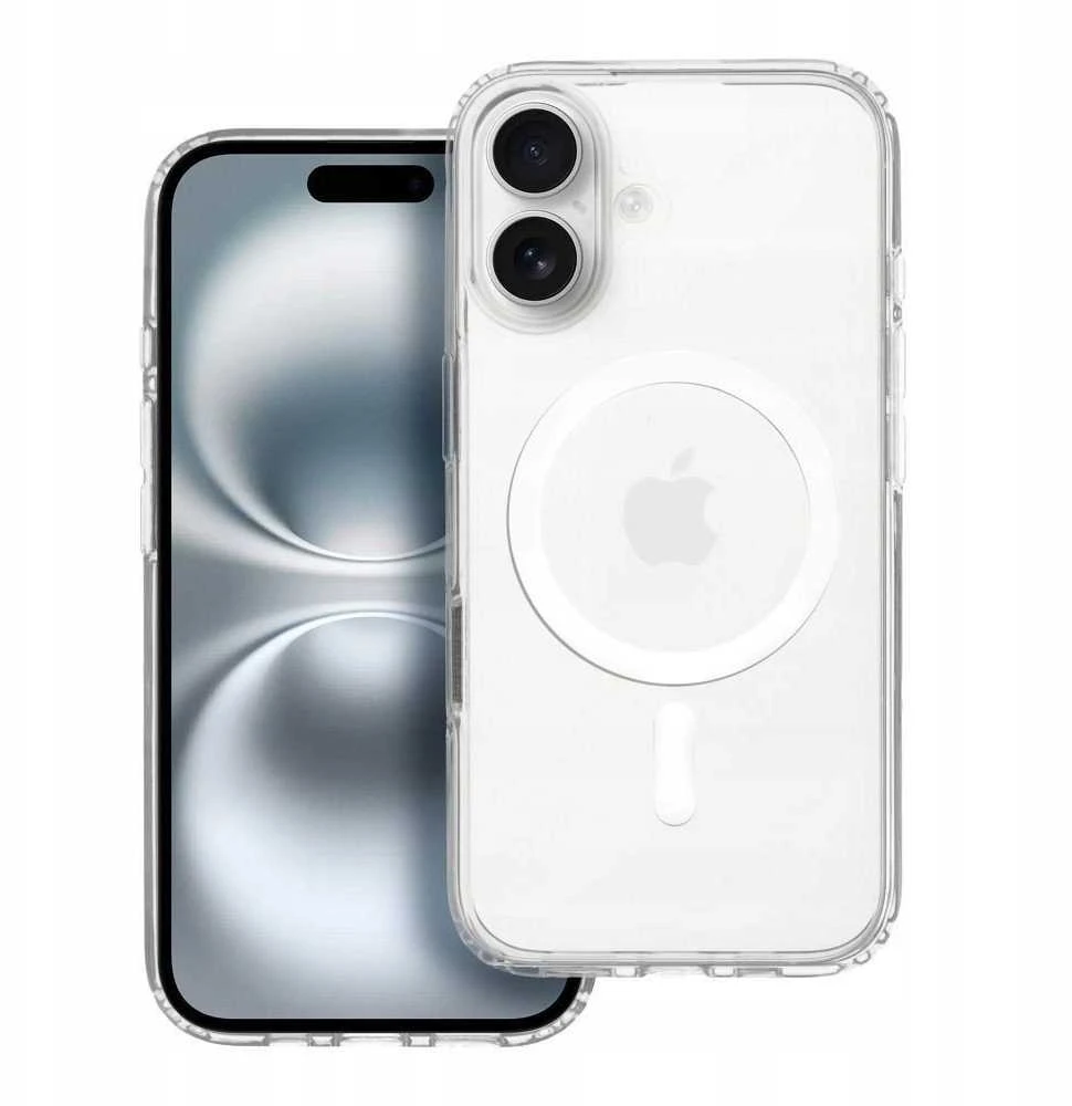 Oem Originalus „iPhone 16 Clear Mag Cover Elite“ dėklas (STR / NEGELTONAS / SU KAMEROS VALDYMO MYGTUKU), suderinamas su skaidriu „MagSafe“