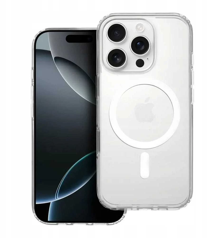 Oem Originalus „iPhone 16 PRO“ skaidrus „Mag Cover Elite“ dėklas (STR / NEGELTONAS / KAMEROS VALDYMO MYGTUKAS), suderinamas su skaidriu „MagSafe“