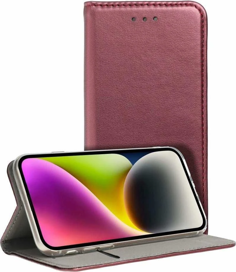 Dėklas Oem Flip case for Oppo Reno A5 PRO 5G Smart Magneto burgundy