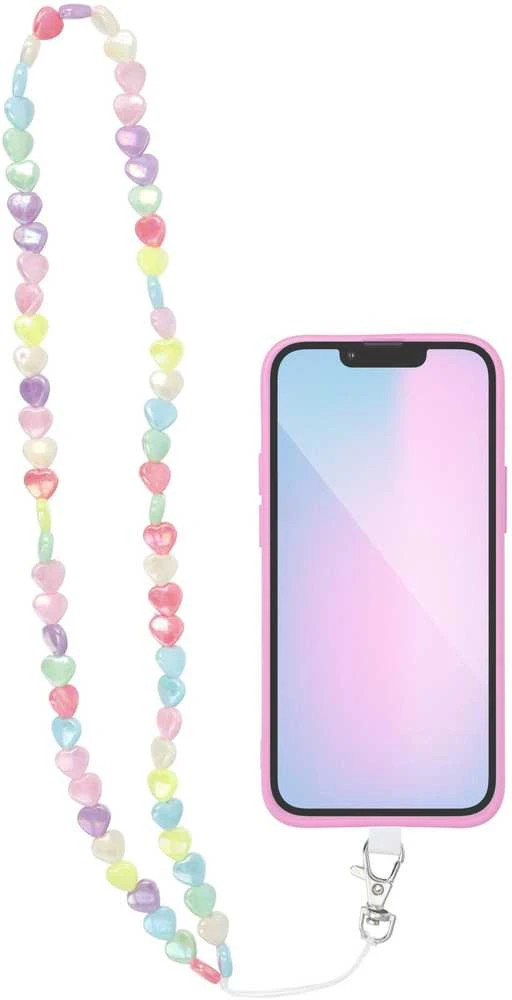 Oem PIXIE telefono dirželis, telefono pakabukas / laido ilgis 68 cm (34 cm kilpoje) / ant kaklo - širdelės
