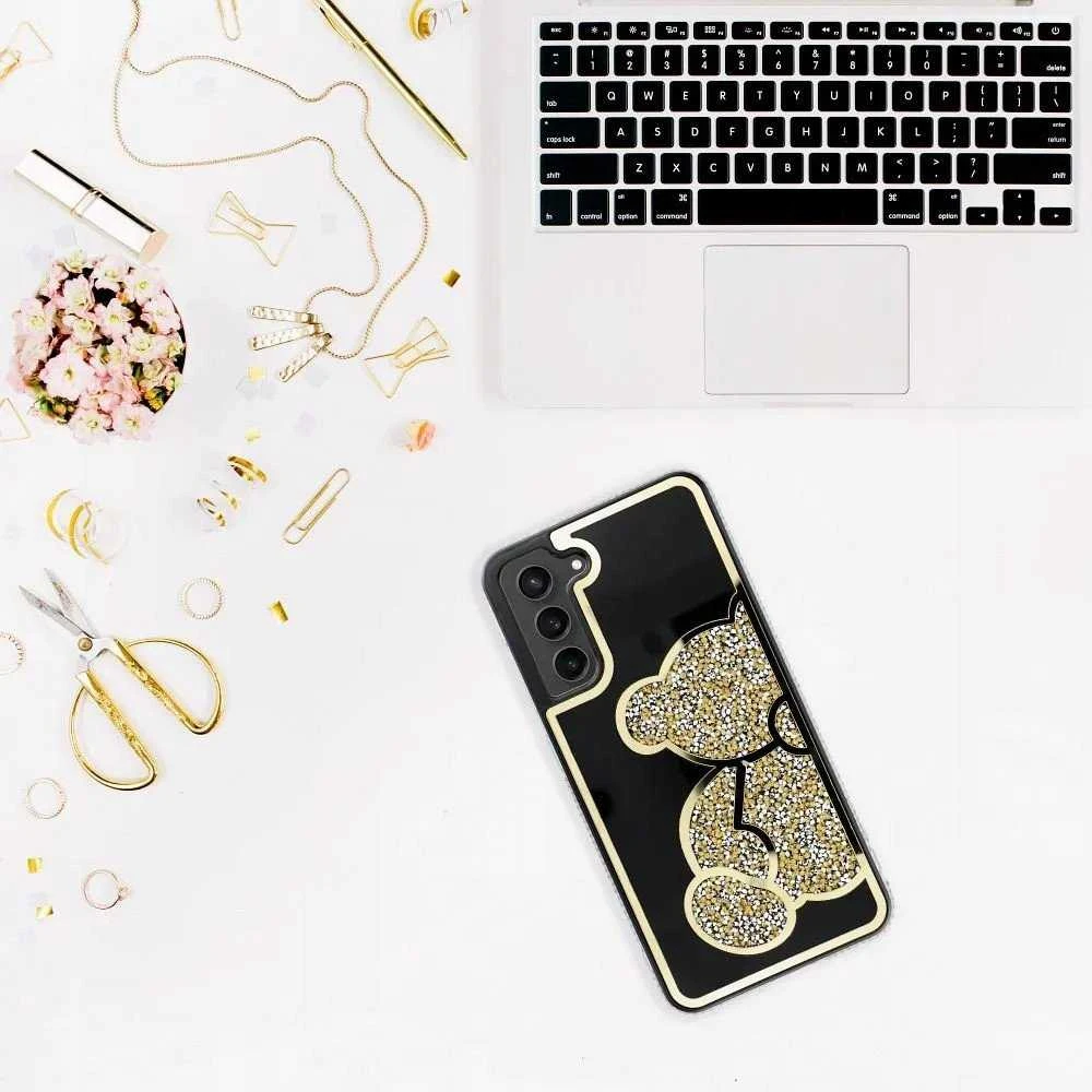 Oem TEDDY BEAR Dėklas skirtas Samsung Galaxy A36 5G aukso spalvos