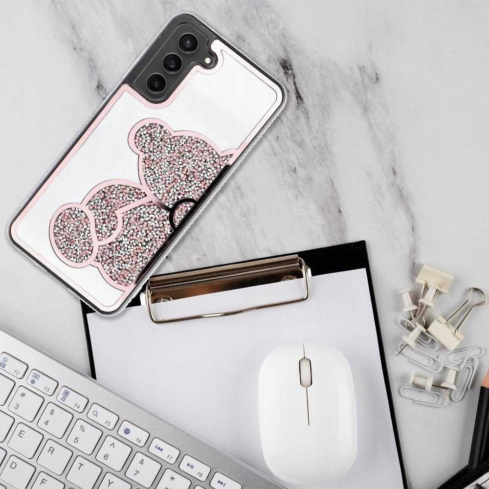 Oem TEDDY BEAR Dėklas skirtas Samsung Galaxy A56 5G rožinės spalvos