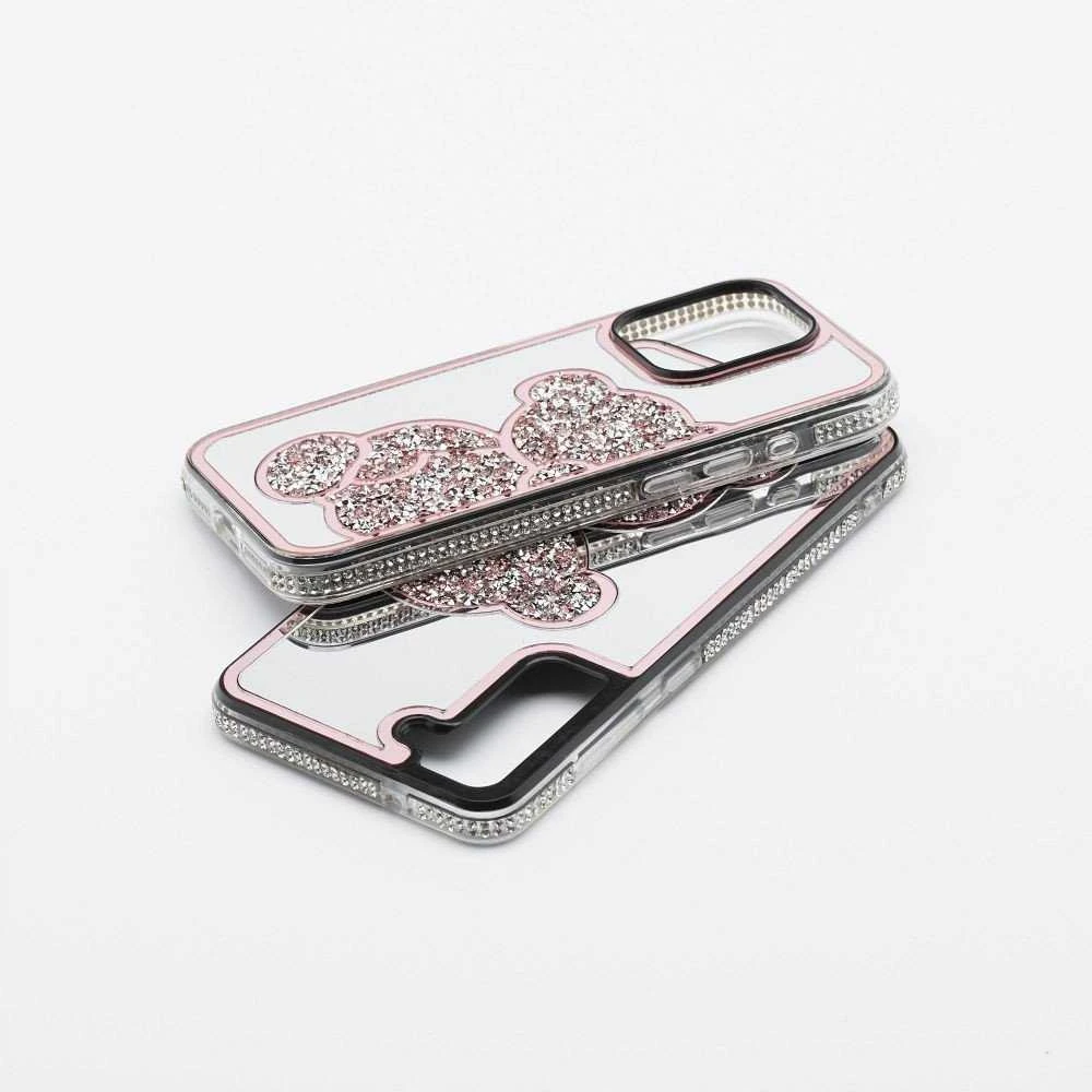 Oem TEDDY BEAR Dėklas skirtas Samsung Galaxy S25 Ultra rožinės spalvos
