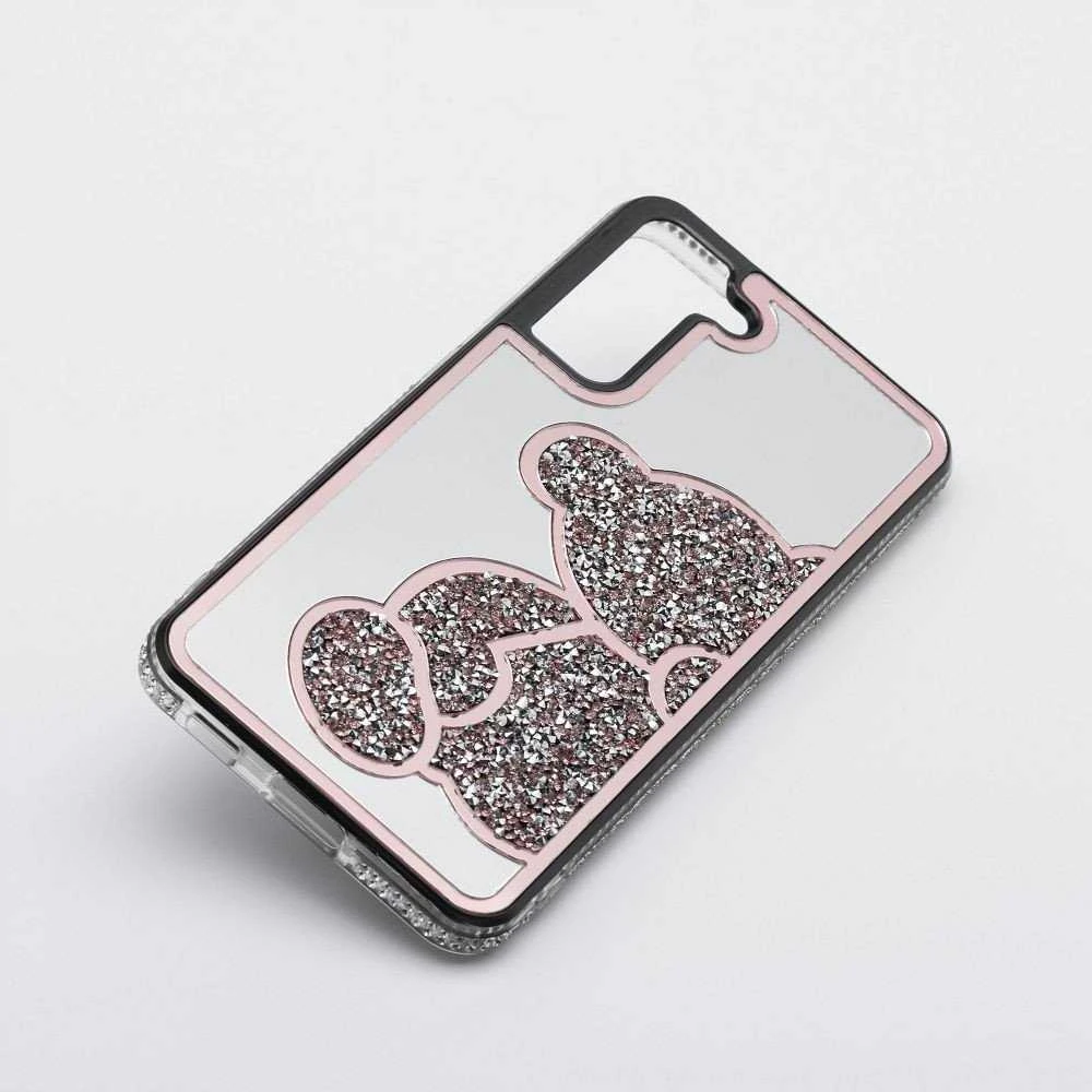 Oem TEDDY BEAR Dėklas skirtas Samsung Galaxy S25 Ultra rožinės spalvos
