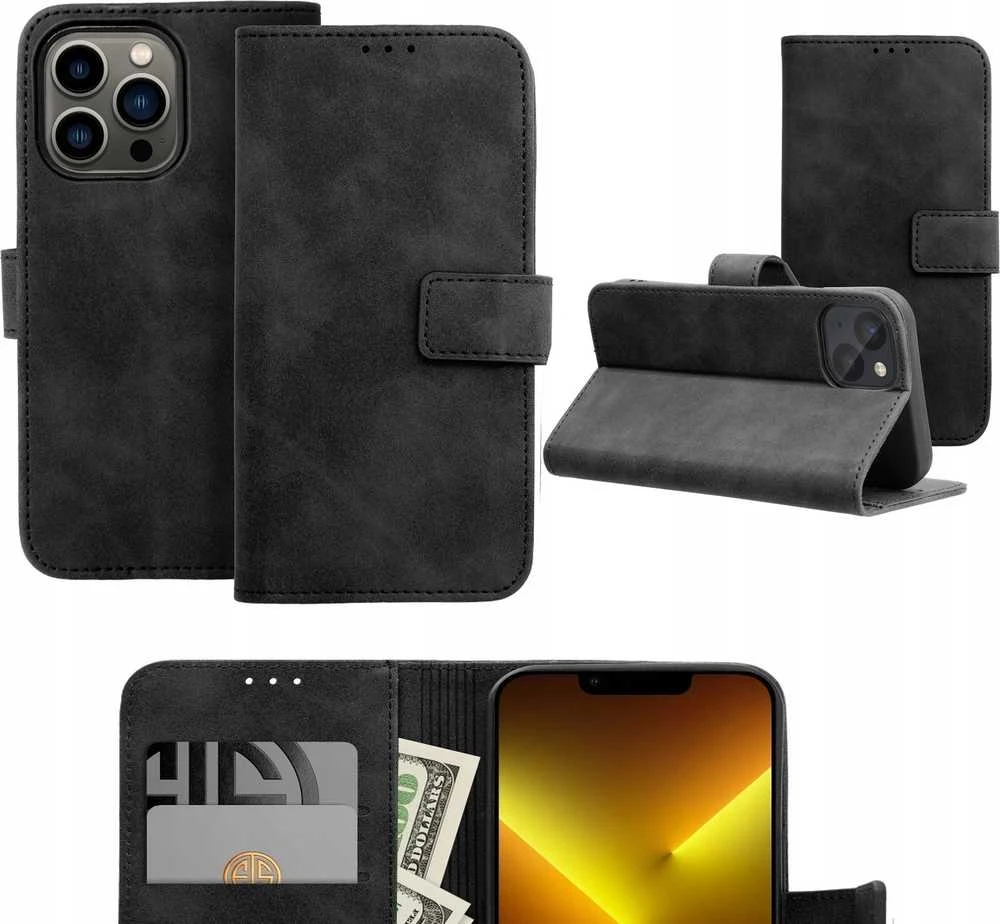 Oem TENDER Book Dėklas skirtas Samsung Galaxy S23 Ultra juodos spalvos