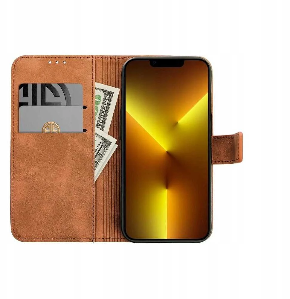 Oem TENDER Book Dėklas skirtas Samsung Galaxy S25 rudos spalvos