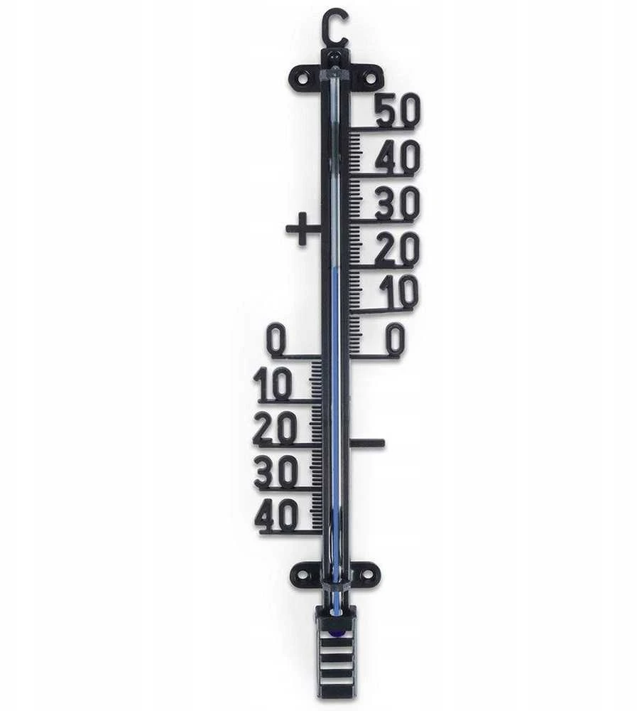 ProGarden Lauko termometras juodas 25 cm - skaidri skalė - vidaus ir lauko matavimams