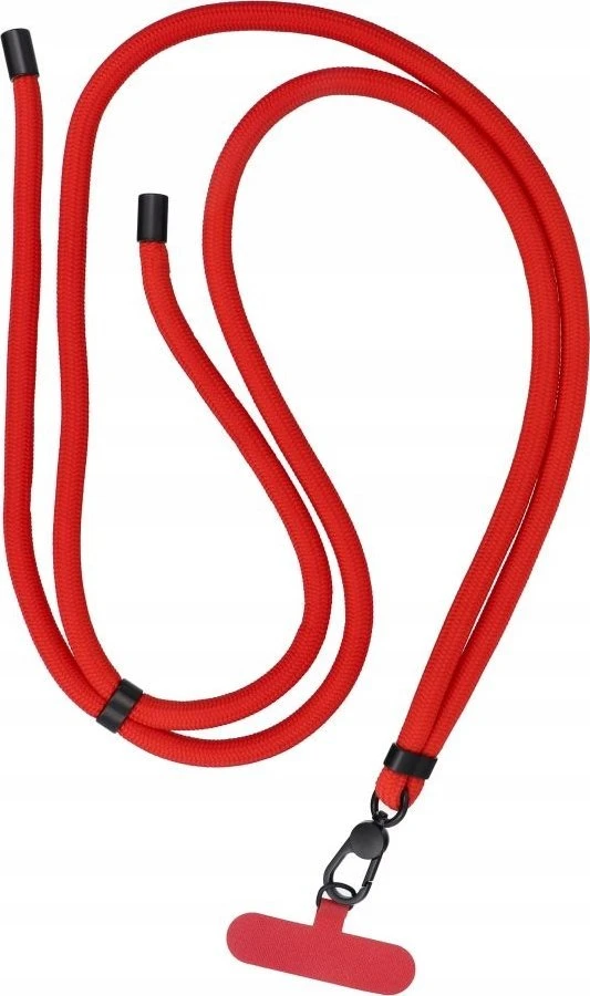 Oem Sūpuoklės (8mm) Telefono dirželis, Telefono pakabukas su reguliuojamu ilgiu / laido ilgis 165cm (daugiausia 82,5cm kilpoje) / ant peties arba kaklo - raudona