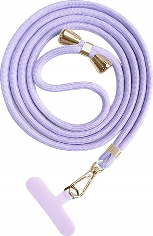 OEM SWING (8mm) telefono virvelė, reguliuojamo ilgio telefono pakabukas / laido ilgis 165cm (maks. 82,5cm kilpoje) / ant peties arba kaklo - violetinė
