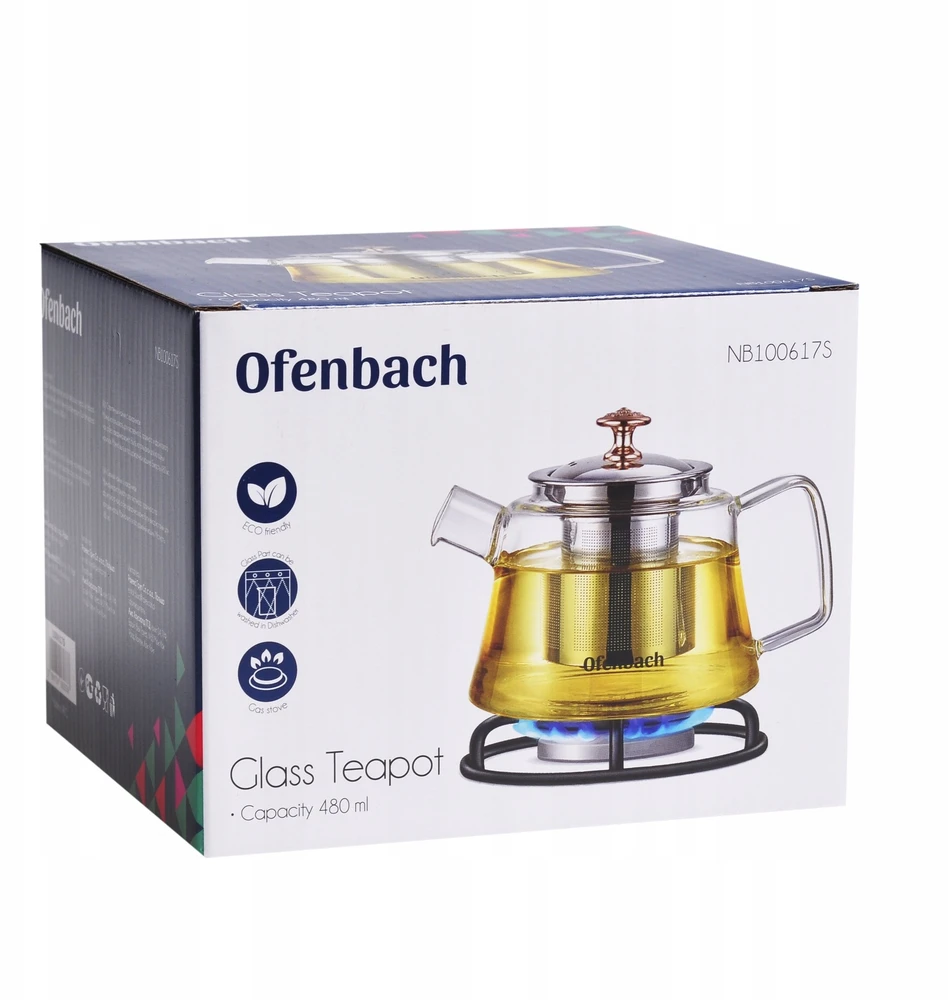 Ofenbach Riposo Stiklinis arbatinukas su filtru 0.48 L, R-100617S