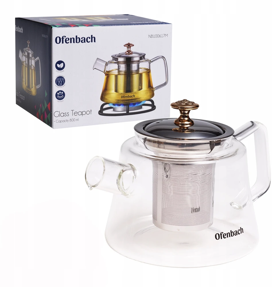 Stiklinis virdulys su sieteliu Ofenbach 800ml