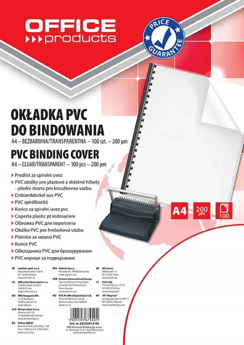 Q-Connect Įrišimo viršeliai PVC skaid.A4 0,2mm