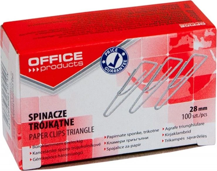 Office Products Sąvaržėlės trikampės 28mm,100vnt,OFFp