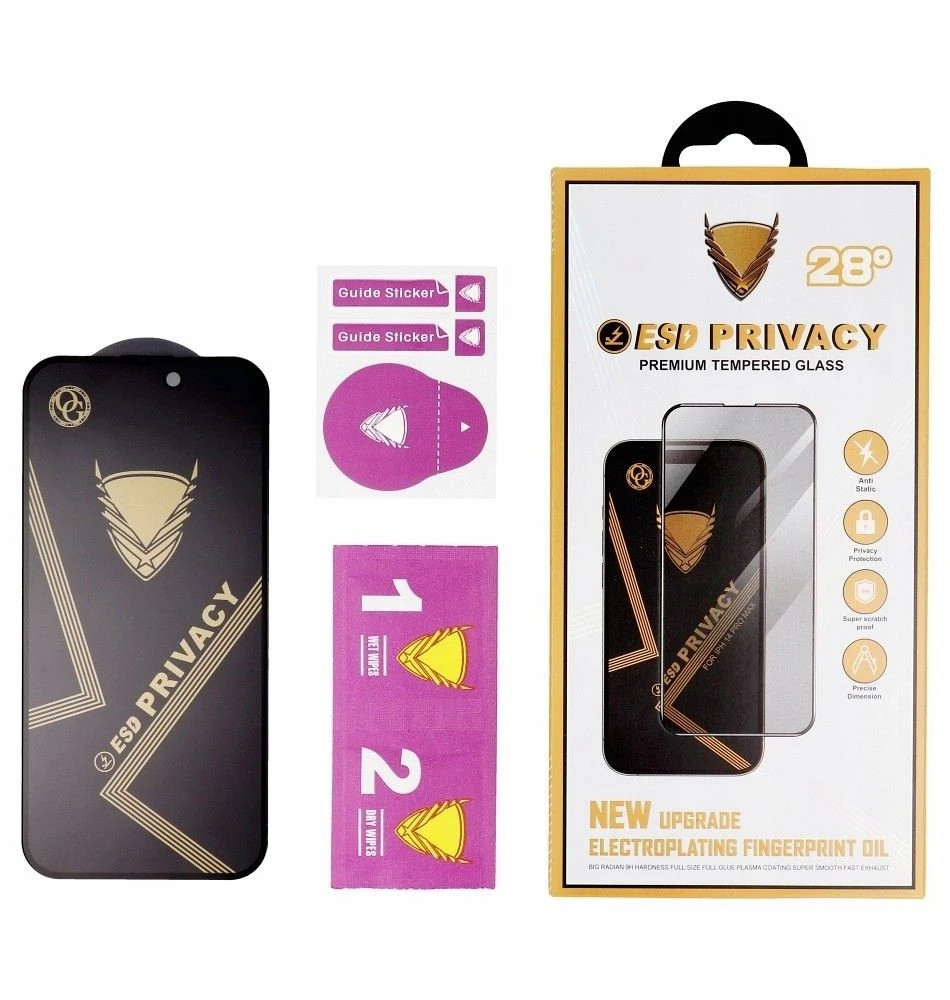6D grūdintas stiklas Xiaomi Redmi 15C 4G / 15C 5G OG Premium privatumo stiklas juodas