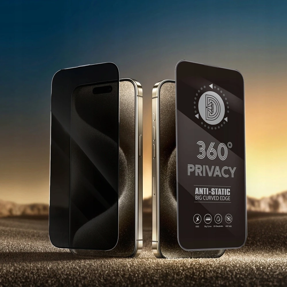 TFO Privatumą užtikrinantis 360° grūdintas stiklas Samsung Galaxy S25 Ultra, suderinamas su pirštų atspaudų skaitytuvu
