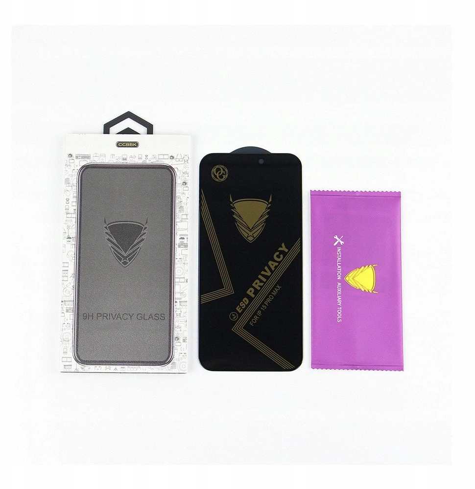 OG 6D Premium Privacy Glass - for Iphone 16 Pro / 17 juodas